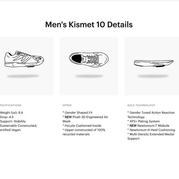 🆕 Newton Running Mens Kismet 10 Recycled Lightweight Running Trainer Shoes - Picture 4 of 9
